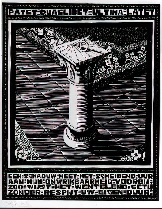 M.C. Escher Print Gallery: A Curator's Guide to the Master of Impossible Worlds - EMBLEMATA SUNDIAL by MC Escher