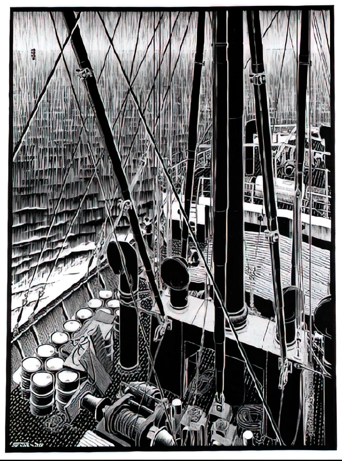 M.C. Escher Taschen: The Definitive Guide to the Master of Impossible Worlds - FREIGHTER SEPTEMBER 1936 1936 by MC Escher