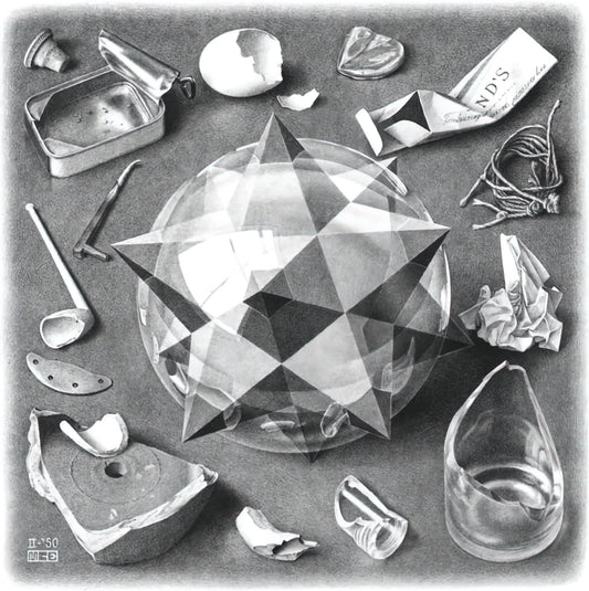 MC Escher and Mick Jagger: An Unlikely Artistic Intersection of Mind-Bending Geometry and Rock 'n' Roll - CONTRAST ORDER AND CHAOS by MC Escher