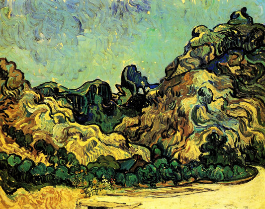 MOMA Van Gogh LEGO: Where Art History Meets Modern Play - Mountains at Saint-Remy with Dark Cottage by Vincent van Gogh