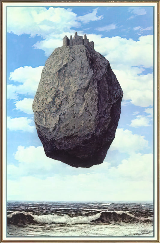 Magritte Posters: Surrealist Masterpieces for Your Collection - THE CASTLE OF THE PYRENEES 1959 by Rene Magritte