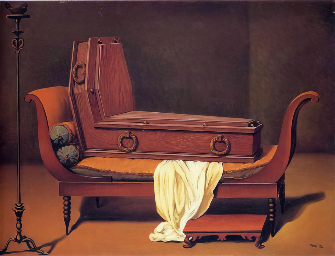 Magritte Prints & Posters: A Curator's Guide to Surrealist Masterpieces for Your Collection - PERSPECTIVE MADAME RECAMIER BY DAVID 1949 by Rene Magritte