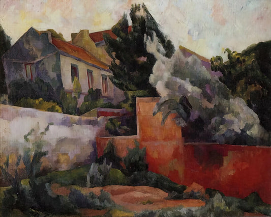 Man at the Crossroads: The Lost Mural and Its Enduring Legacy in Art Prints - THE OUTSKIRTS OF PARIS 1918 by Diego Rivera