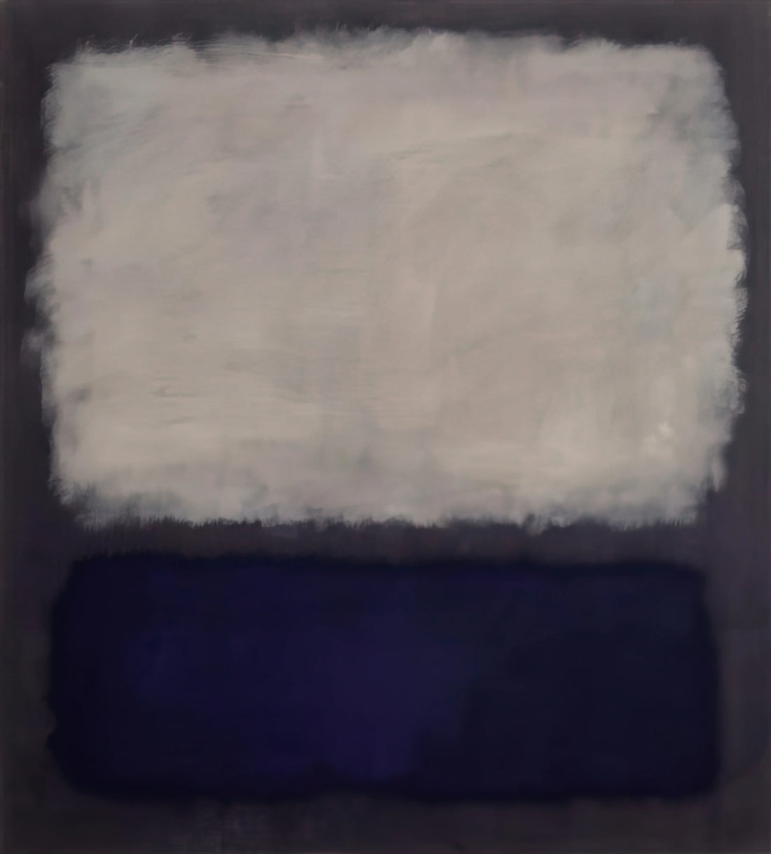 Mark Rothko No. 22: A Deep Dive into the Masterpiece of Color Field Painting - Blue and gray - 1962 by Mark Rothko