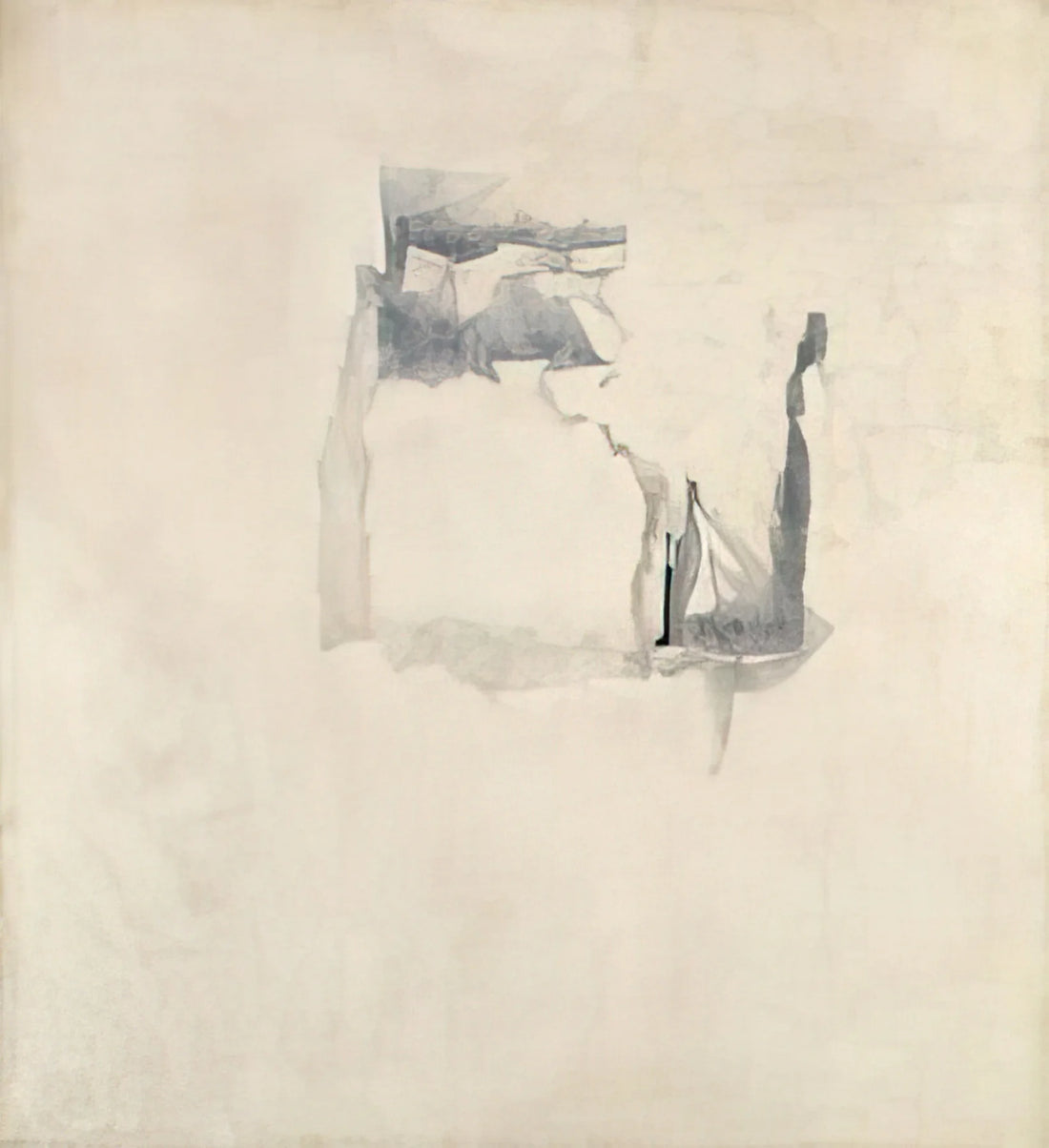 Martin Barre Canvas: Exploring the Geometric Abstraction of a French Art Master - 59-96 X 88-b - 1959 by Martin Barre