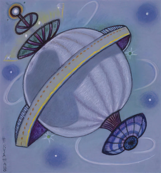 Maruja Mallo Acrylic Print: A Modern Tribute to Surrealist Mastery - Viajeros Del Éter - 1988 by Maruja Mallo