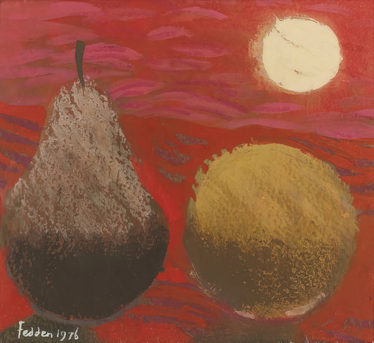 Mary Fedden Watercolour for Sale: A Collector's Guide to Her Vibrant Still Lifes - Still Life on Red - 1976 by Mary Fedden
