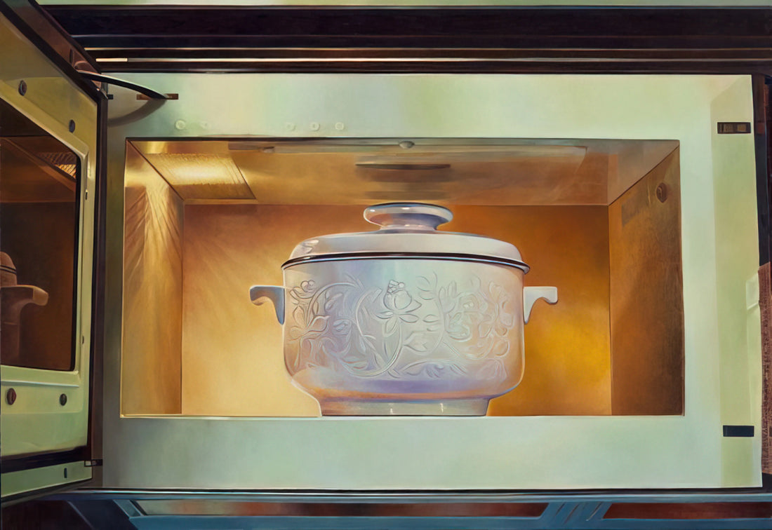 Mary Pratt Reproductions: Capturing the Luminous Realism of a Canadian Master - Romancing the Casserole - 1985 by Mary Pratt