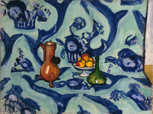 Matisse 1910: The Pivotal Year That Transformed Modern Art - STILL LIFE WITH BLUE TABLECLOTH 1906 by Henri Matisse