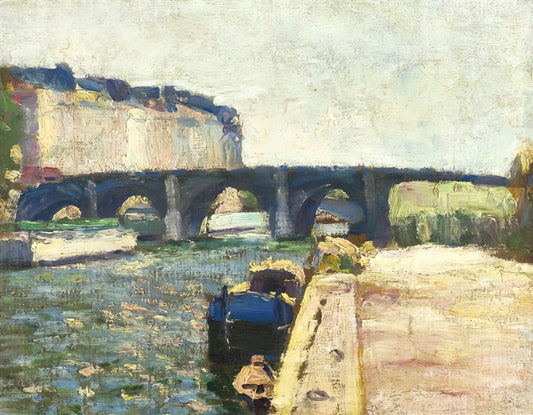 Matisse Blue Poster: The Allure of Henri Matisse's Azure Masterpieces - PONT DE SEINE 1897 by Henri Matisse