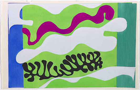 Matisse Les Velours Print: Exploring the Master's Cut-Out Revolution - THE LAGOON 1947 by Henri Matisse