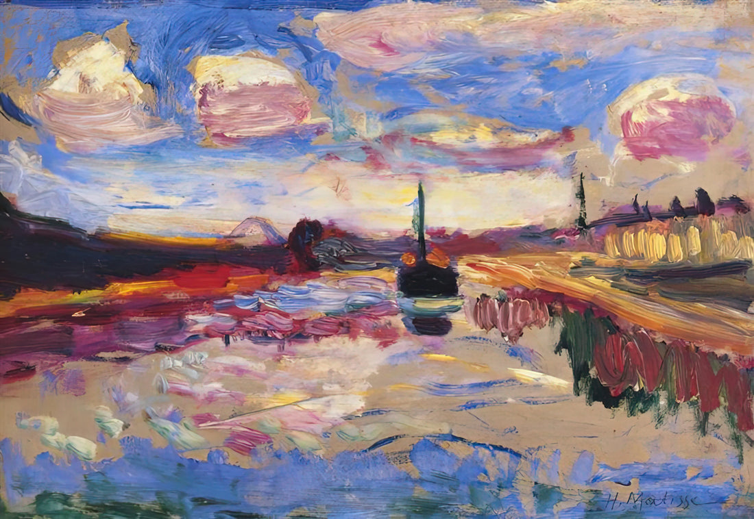 Matisse Orange Print: A Celebration of Color, Form, and Joy in Modern Art - CANAL DU MIDI 1899 by Henri Matisse