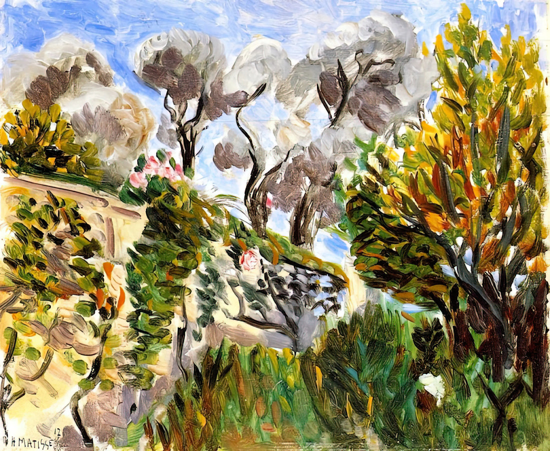 Matisse Papier: The Revolutionary Cut-Outs That Redefined Modern Art - OLIVE TREES RENOIR S GARDEN IN CAGNES 1917 by Henri Matisse