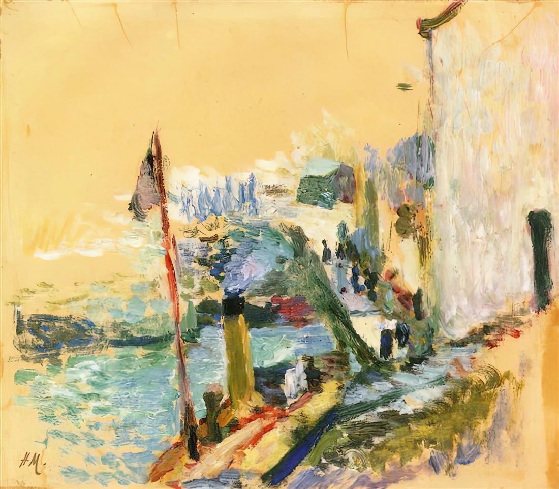 Matisse Poster Landscape: A Guide to the Artist's Vibrant Scenes in Print - THE PORT OF BELLE ISLE SUR MER 1897 by Henri Matisse