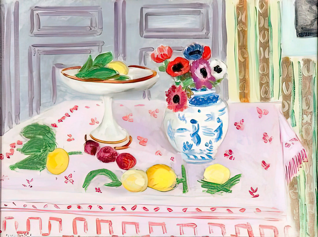 Matisse Végétaux: The Master's Botanical Obsession in Cut-Outs and Prints - THE PINK TABLECLOTH 1925 by Henri Matisse