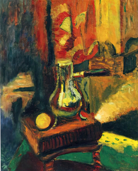 Matisse Yellow Print: The Radiance of Color in Modern Art - STILL LIFE WITH CHOCOLATE POT 1900 by Henri Matisse
