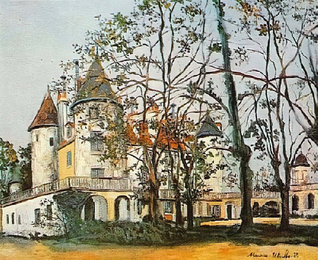 Maurice Utrillo Brushed Aluminum Print: A Modern Tribute to Montmartre's Master - THE CASTLE by Maurice Utrillo