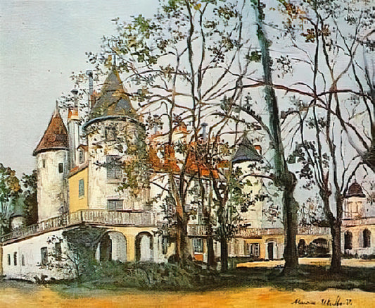 Maurice Utrillo Brushed Aluminum Print: A Modern Tribute to Montmartre's Master - THE CASTLE by Maurice Utrillo