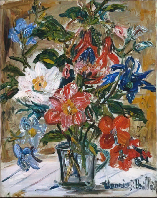 Maurice Utrillo Prints: A Collector's Guide to the Master of Montmartre - VASE WITH FLOWERS by Maurice Utrillo