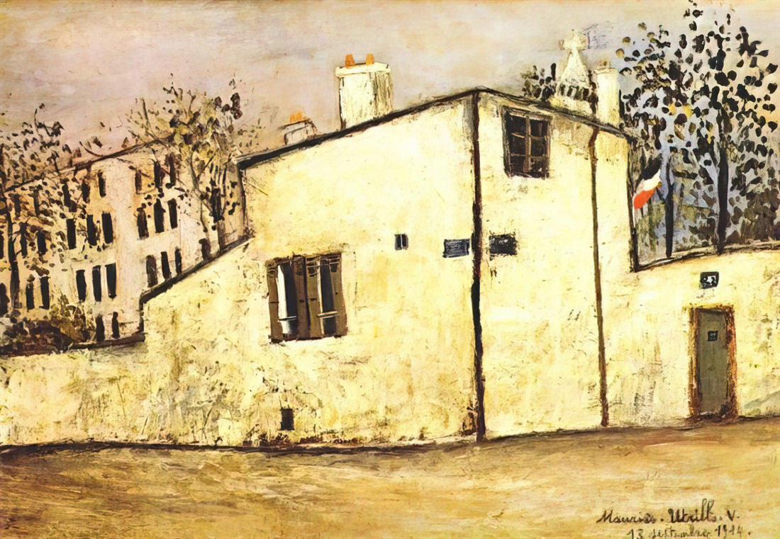 Maurice Utrillo for Sale: A Collector's Guide to Acquiring Authentic Prints - HECTOR BERLIOZ S HOUSE by Maurice Utrillo