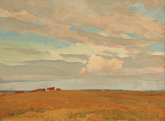 Maynard Dixon Art and Spirit: The Soul of the American West - PRAIRIE SAND HILL CAMP MAY 1921 1921 by Maynard Dixon