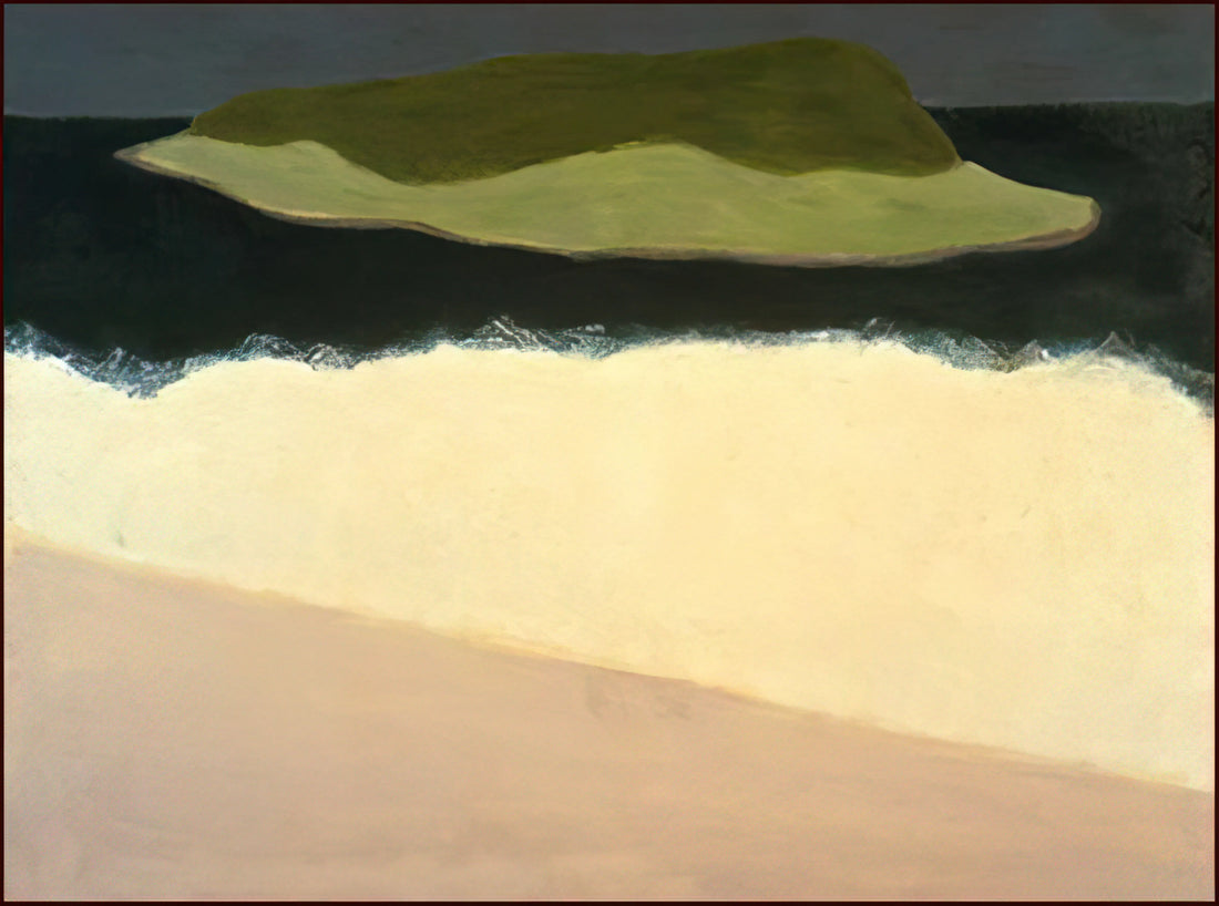 Milton Avery Framed Art Print: The Quiet Power of American Modernism - Offshore Island - 1958 by Milton Avery