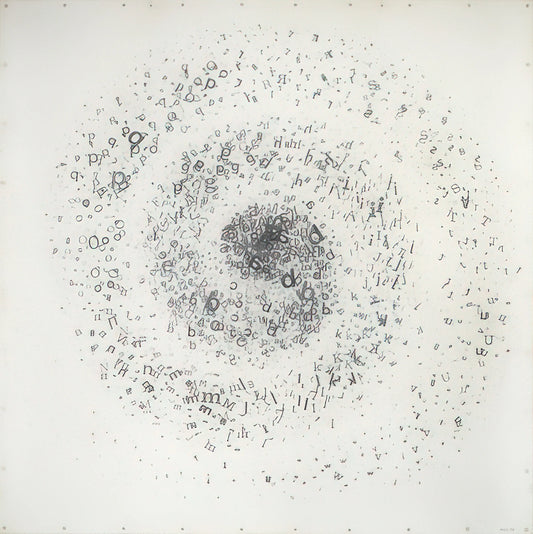 Mira Schendel Prints: Exploring the Ethereal World of a Brazilian Modernist Master - Untitled From the series Graphic Objects - 1972 by Mira Schendel