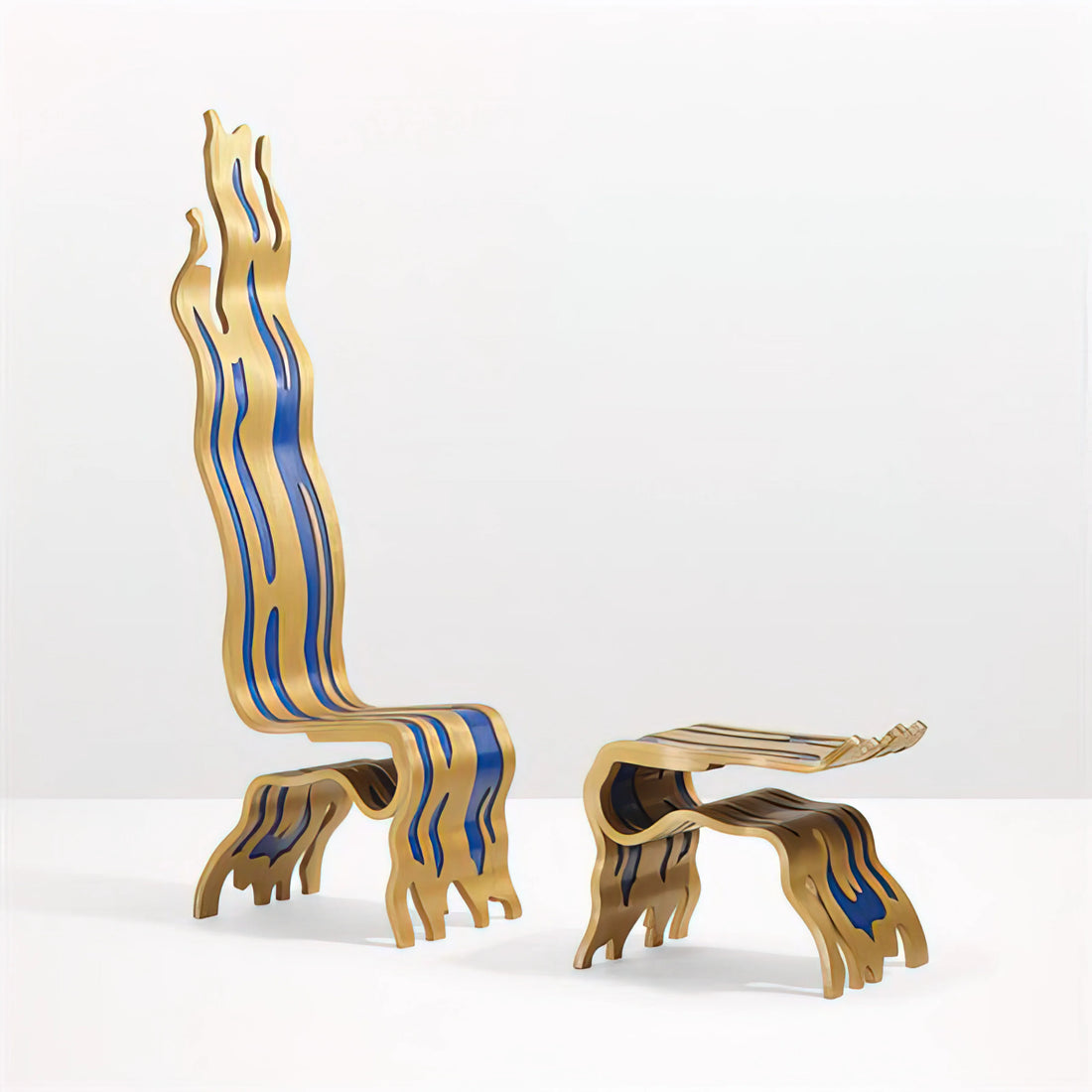 MoMA and Roy Lichtenstein: How the Museum Shaped Pop Art's Iconic Vision - BRUSHSTROKE CHAIR AND OTTOMAN 1988 by Roy Lichtenstein