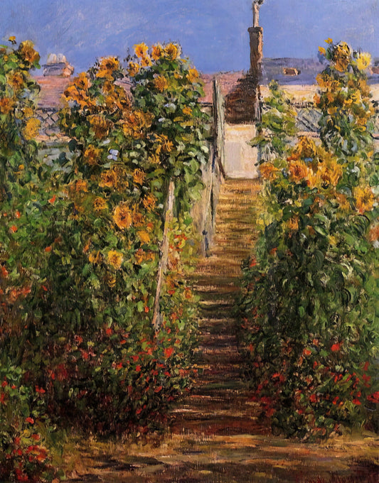 MoMA's Claude Monet: A Curator's Guide to the Water Lilies and Beyond - The Steps at Vetheuil by claude monet