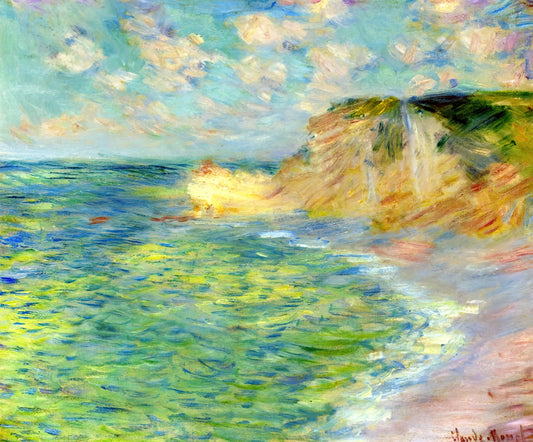 Monet Architecture: The Artist's Forgotten Urban Vision Beyond Water Lilies - Cliffs at Amont by claude monet