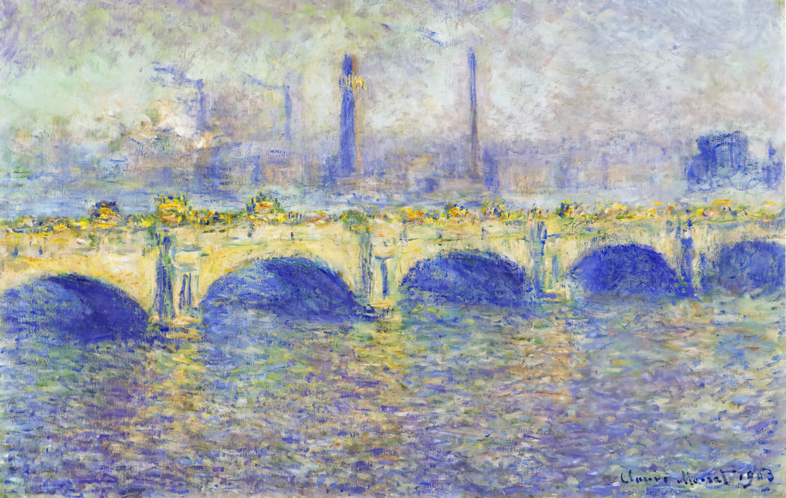 Monet Art Gallery: A Curated Journey Through the Master of Impressionism - Waterloo Bridge, Effect of the Sun by claude monet