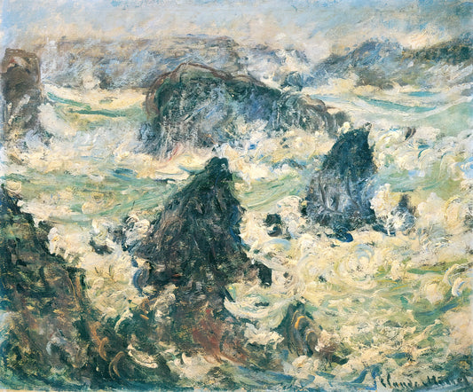 Monet Framed Art Prints: Curating Impressionist Masterpieces for Your Home - Storm on the Cote de Belle-Ile by claude monet