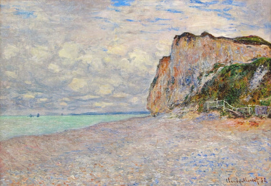 Monet Magpie Print: The Winter Masterpiece That Defined Impressionism - Cliffs near Dieppe by claude monet