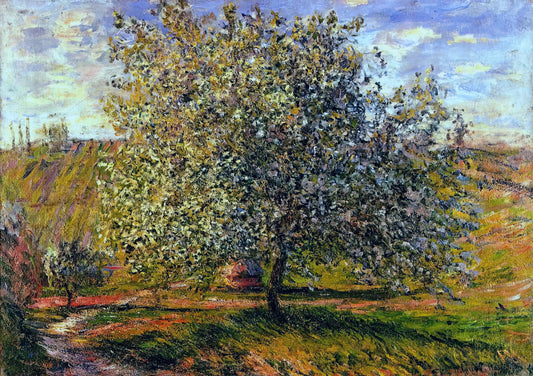 Monet Posters for Sale: How to Own Museum-Quality Impressionist Art Prints - Tree in Flower near Vetheuil by claude monet