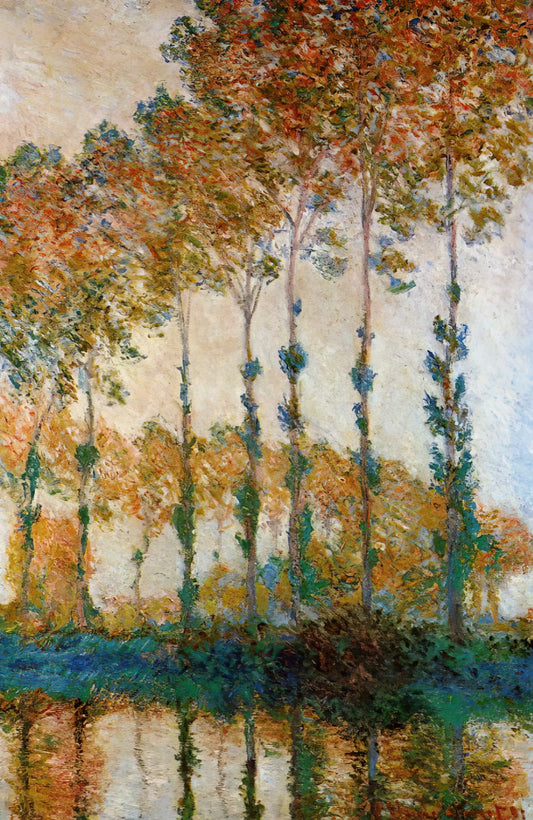 Monet Prints: A Guide to Owning Impressionist Masterpieces - Poplars on the Banks of the Epte, Autumn by claude monet