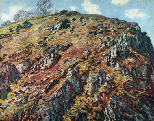Monet Snowy Landscapes: Capturing Winter's Fleeting Beauty - Study of Rocks by claude monet