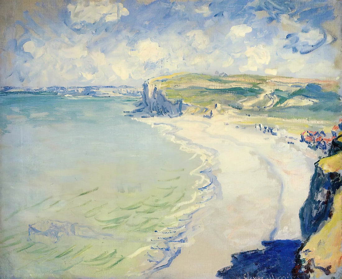 Monet Twilight: The Master's Nocturnal Vision in Impressionist Art - The Beach at Pourville by claude monet
