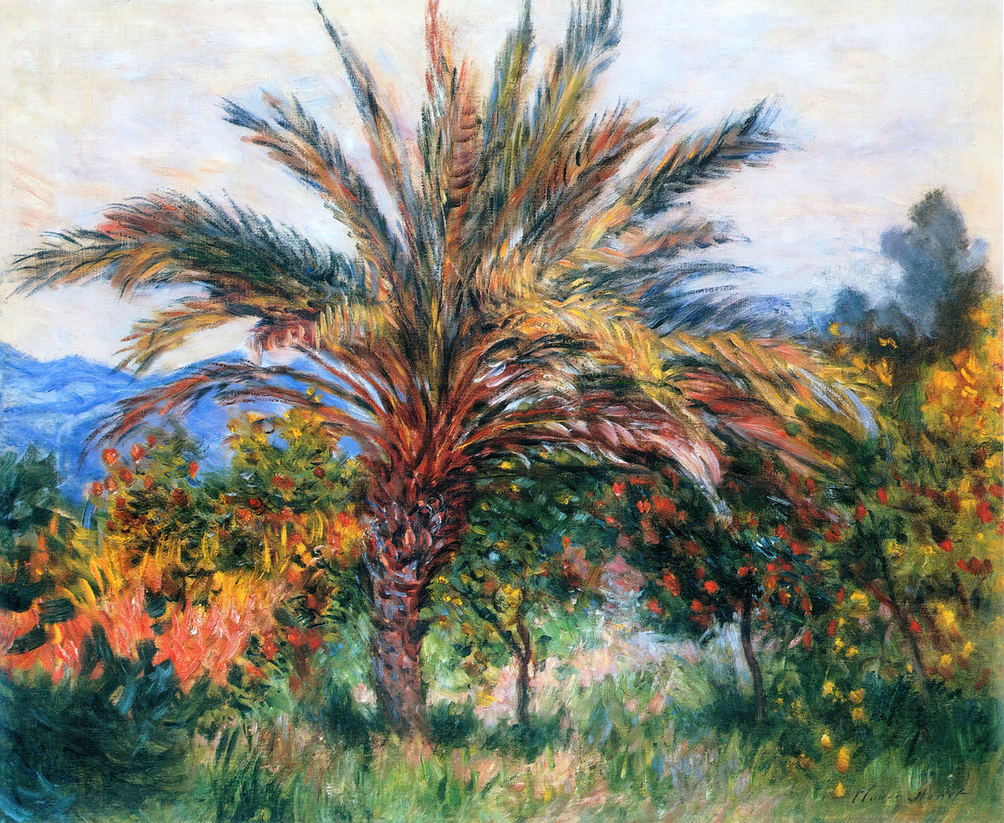 Monet Water Lilies Price Guide: Understanding Value, Prints & Investment - Palm Tree at Bordighera by claude monet