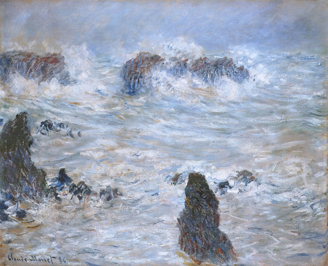 Monet Water Lilies Print: The Ultimate Guide to Owning a Piece of Impressionist History - Storm, off the Coast of Belle-Ile by claude monet