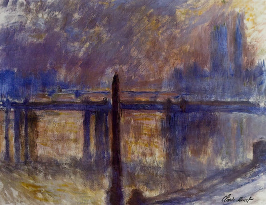 Monet at the Louvre: The Impressionist's Enduring Legacy in the World's Most Famous Museum - Charing Cross Bridge, Cleopatra's Needle by claude monet