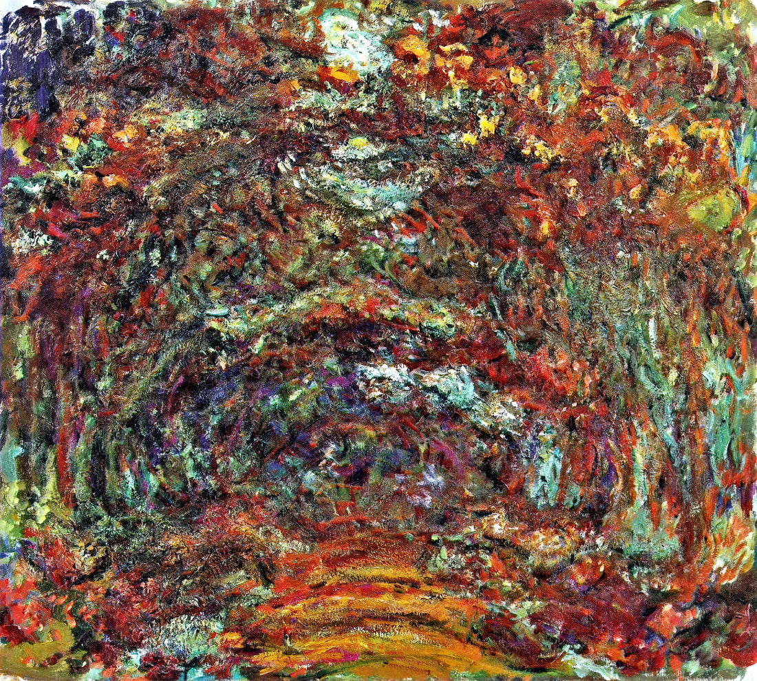 Monet at the Louvre: Unraveling the Presence of an Impressionist Master - The Rose Path, Giverny by claude monet