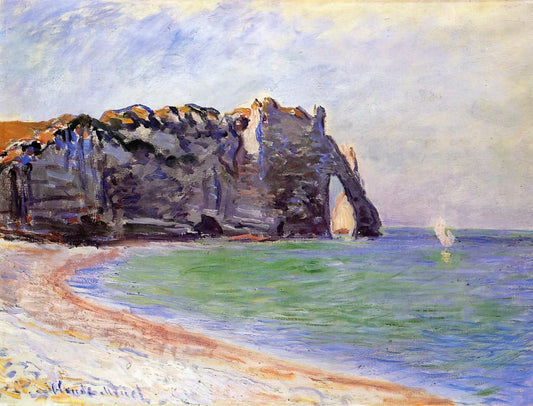 Monet's Biggest Painting: A Monumental Masterpiece of Impressionism - The Manneport, Etretat, the Porte d'Aval by claude monet