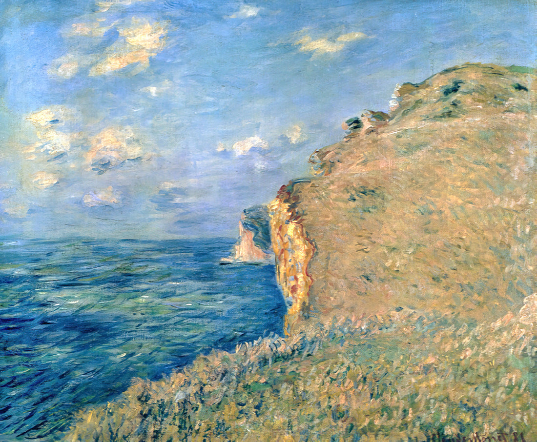 Monet's Blue House: The Giverny Home That Inspired Impressionism's Most Iconic Paintings - Cliff at Fecamp by claude monet
