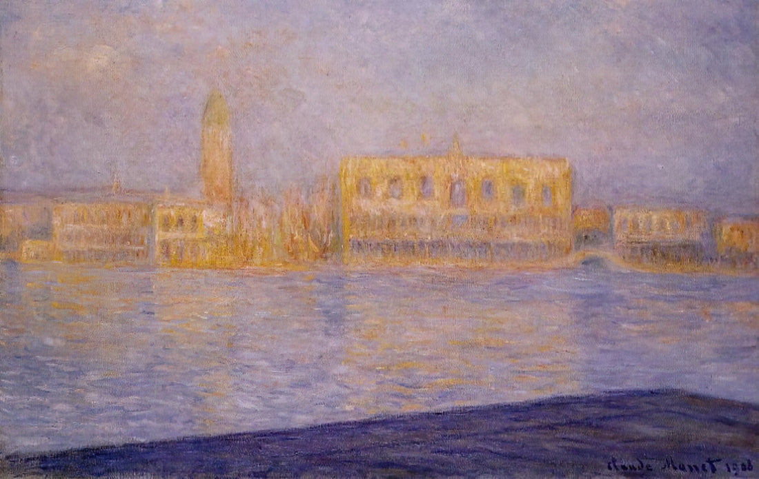 Monet's Lavacourt: A Masterpiece of Impressionist Light and Reflection - The Doges' Palace Seen from San Giorgio Maggiore 2 by claude monet
