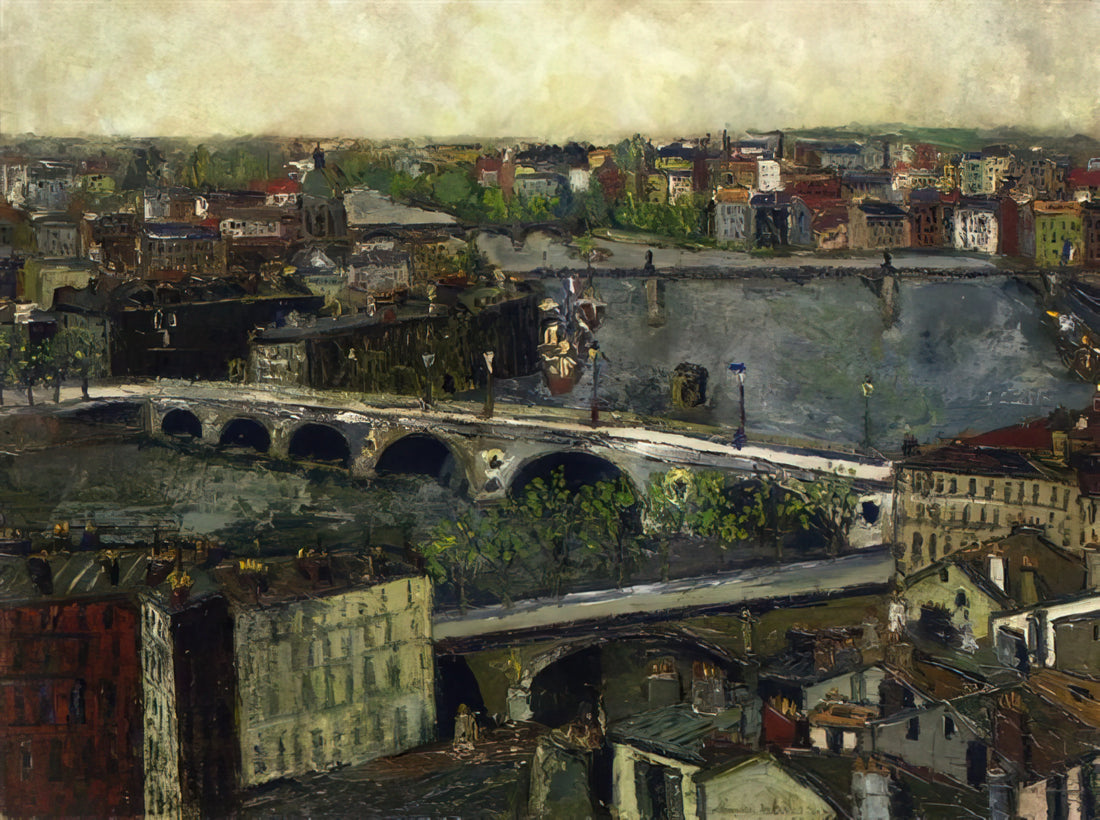 Montmartre Utrillo: The Haunting Beauty of Parisian Streets Through a Troubled Genius - THE BRIDGES OF TOULOUSE by Maurice Utrillo