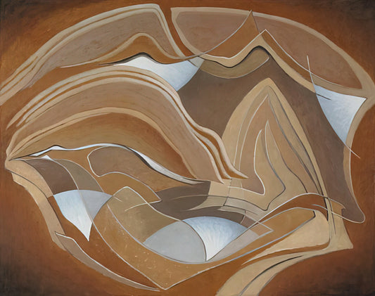 Mount Lefroy Painting: A Canadian Icon of the Rocky Mountains - Nature Rhythms - 1950 by Lawren Harris