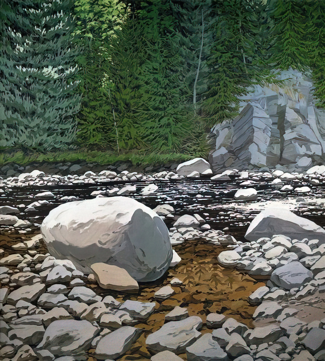 Neil Welliver: The American Landscape Painter Who Redefined Wilderness Art - Lower Ducktrap - 1978 by Neil Welliver