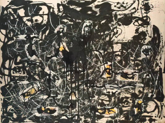 Norman Rockwell vs. Jackson Pollock: A Study in American Art Dichotomies - YELLOW ISLANDS by Jackson Pollock