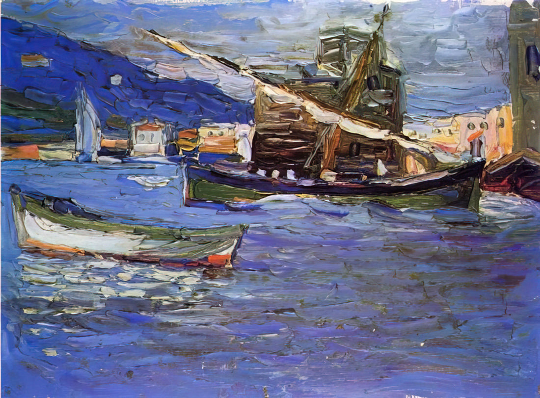On White II by Wassily Kandinsky: A Masterpiece of Abstract Expression - RAPALLO GRAUER DAY 1905 by Wassily Kandinsky