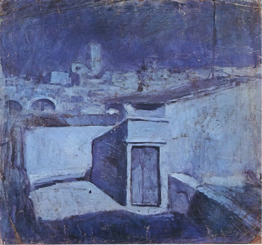 Pablo Picasso Linocut Prints: A Revolutionary Technique in Modern Art - The roofs of Barcelona in the moonlight by Pablo Picasso